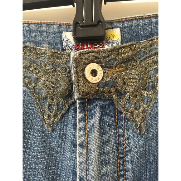 Moto Blues The Collection Flare Jeans with Beautiful Butterfly Applique 17/18 - Picture 4 of 7